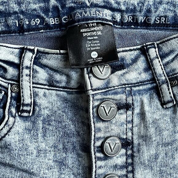 Versace V 1969 Italia Abbigliamento Sportivo SRL Blue Skinny Jeans Size‎ 25/0 - Picture 6 of 6